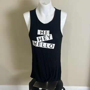 Material Girl Black and White Fitted Sleeveless Tank Top